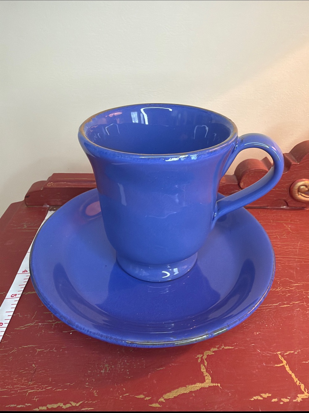 Vietri Campagna Blue Cup and Saucer